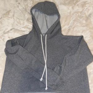 Dark grey cropped hoodie